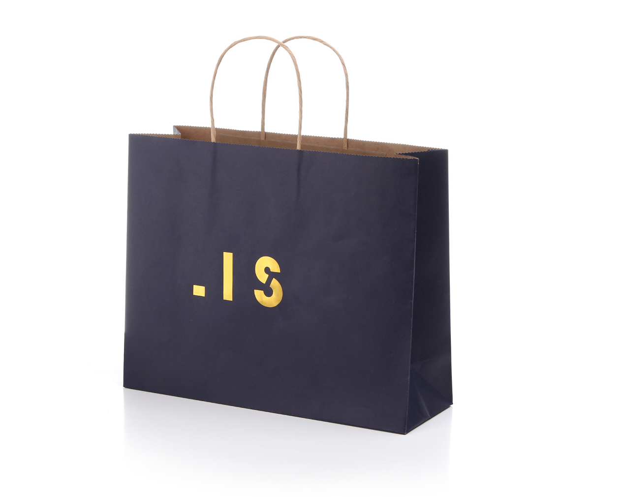 Bükümlü Saplı Kraft Karton Çanta